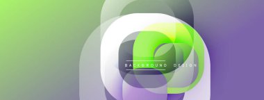 Soyut eğim arkaplanı. Üst üste binen daireler dinamik görsel efekt yaratır. Açık renkler düzgün bir şekilde harmanlanarak modern tasarım oluşturur.