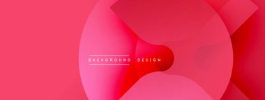 Soyut pembe arka plan. Üst üste binen daireler dinamik görsel efekt yaratır. Metin arka plan tasarımı okur. Modern, minimalist stil.