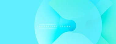 Soyut mavi arkaplan. Üst üste binen daireler dinamik görsel efekt yaratır. Sancaklar ve sunumlar için modern tasarım uygun.