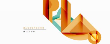 Soyut geometrik tasarım katmanlı turuncu şekiller içerir. Renkler deniz mavisi aksanıyla derinlik yaratır. Arka planlar, sunumlar, markalaşma için modern estetik.