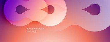 Soyut akışkan şekiller, canlı gradyanlar. Modern tasarım, düz kıvrımlar, sıcak renkler kompozisyona hakim. Minimalist estetik.