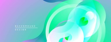 Soyut sıvı şekiller, canlı renklerin karışımı. Yumuşak gradyanlar dinamik arkaplan tasarımı yaratır. Modern estetik, pürüzsüz geçişler.