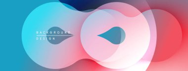 Soyut sıvı şekilleri örtüşür ve canlı renk değişimleri yaratır. Önce pembeye, sonra kırmızıya geçişler. Modern tasarım ögesi.