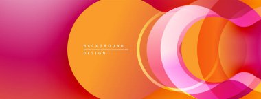 Soyut tasarım, üst üste binen katmanlar, canlı turuncu, pembe gradyanlar. Modern estetik, arka planlar ve sunumlar için uygun..