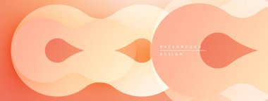 Soyut şekiller örtüşür, yumuşak eğimler yaratır. Şeftali tonları modern estetik sunarak tasarıma hükmediyor. Çeşitli projeler için minimalist arkaplan.