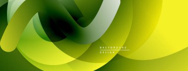 Soyut sıvı şekilleri, canlı yeşil sarı gradyanlar. Modern tasarım, pürüzsüz kıvrımlar dinamik bileşim yaratır. Minimalist estetik.