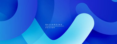 Soyut mavi katmanlar çağdaş arkaplan oluşturur. Dereceli gölgeler derinlik, görsel cazibe sunar. Minimalist tasarım.