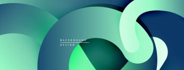 Soyut sıvı şekilleri, deniz mavisi renkleri baskın gelir. Modern tasarım, pürüzsüz eğimler derinlik yaratır, minimalist estetik. Arkaplan dokusu görünür.