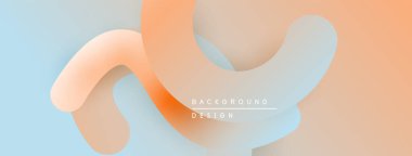 Soyut sıvı şekilleri kesişir. Yumuşak pastel renkler harmanlanarak modern arkaplan tasarımı oluşturur. Minimalist estetik, pürüzsüz gradyanlar mevcut.