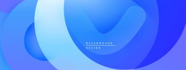 Soyut mavi dalgalar örtüşüyor ve dinamik bir zemin oluşturuyor. Yumuşak eğimler derinliği, modern estetiği akla getiriyor. Mevcut en küçük metin.