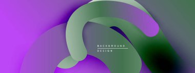 Soyut sıvı şekiller, mor yeşil renkler. Modern tasarım, pürüzsüz eğimler dinamik kompozisyon yaratır. Projeler için arkaplan ögesi.