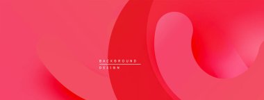 Soyut kırmızı tasarım. Üst üste binen eğriler dinamik görsel efekt yaratır. Yumuşak eğimler modern estetik sunar. Minimalist kompozisyon.
