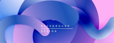 Soyut sıvı şekiller harmanlanır, canlı mor, mavi renkler yaratır. Minimalist metin arka plan tasarımı okur. Modern, dinamik kompozisyon.