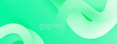 Soyut yeşil arkaplan. Düz eğriler, dinamik görsel akış yaratır. Modern tasarım, yumuşak eğimler, minimalist estetik.