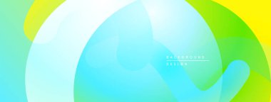 Soyut sıvı şekilleri canlı renkleri harmanlar. Gradyan geçişler düzgün bir görsel akış yaratır. Arka planlar için modern tasarım ögesi.