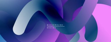 Soyut sıvı şekiller, canlı mor renkler tasarımda baskın. Pürüzsüz gradyanlar dinamik görsel akış yaratır. Modern arkaplan dokusu.