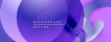 Soyut mor eğimler akışkan şekiller oluşturur. Modern tasarım öğesi, arka planlar ve sunumlar için uygun. Minimalist estetik.