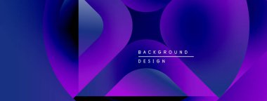 Soyut akışkan şekiller, canlı mavi mor gradyanlar. Arka planlar ve sunumlar için modern tasarım öğesi. Minimalist estetik.