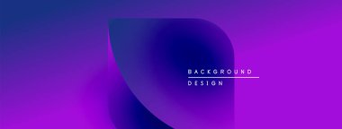 Soyut eğim arkaplanı. Mor, mavi renkler düzgün bir şekilde harmanlanır. Metin elementli minimalist tasarım. Modern estetik, temiz kompozisyon.