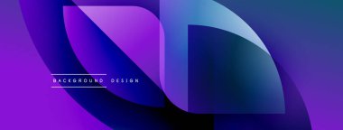 Soyut mor, mavi gradyanlar dinamik şekiller oluşturur. Modern tasarım akıcılık, hareket, derinlik öneriyor. Arkaplanda metin arkaplan tasarımı.