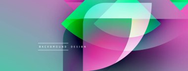 Soyut renkli şekiller dinamik görsel efektler yaratır. Gradyan renkler düzgün bir şekilde harmanlanarak modern arkaplan tasarımı oluşturur.