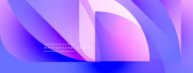 Soyut sıvı şekiller, canlı mor renkler, modern tasarım. Gradyan renkler kusursuz bir şekilde harmanlanarak dinamik görsel efekt oluşturur.
