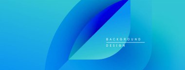 Soyut mavi tasarım. Pürüzsüz akış şekilleri dinamik görsel efektler yaratır. Renkler derinliği gösteriyor, modern estetiği..