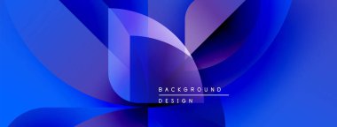 Soyut mavi tasarım akışkan şekiller, gradyanlar içerir. Modern estetik, dinamik kompozisyon, metin arkaplan tasarımı.