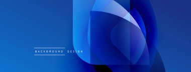 Soyut mavi katmanlar dinamik görsel efekt yaratır. Modern tasarım arka planlar, sunumlar, dijital sanat için uygun. Yumuşak eğimler, temiz çizgiler.