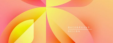 Soyut eğim arkaplanı. Sıcak renkler harmanlanır, dinamik taç yaprakları oluşur. Tasarım yumuşak geçiş özellikleri, modern estetik.