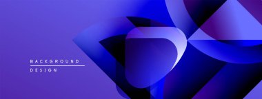 Soyut mor tasarım. Üst üste binen şekiller dinamik görsel efekt yaratır. Dijital projeler için modern ve canlı bir arkaplan.