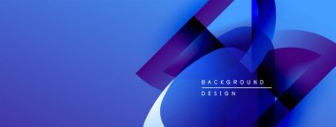 Soyut mavi tasarım üst üste binen katmanlar, gradyanlar içerir. Metin arka plan tasarımı okur. Modern estetik, canlı renkler sunar.