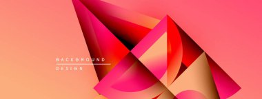 Soyut geometrik şekiller örtüşüyor, canlı turuncu ve kırmızı renkler yaratıyor. Tasarım, merkezi konumlanmış metin arkaplan tasarımı içerir. Modern estetik.