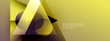 Soyut geometrik tasarım. Sarı renkler üst üste binerek dinamik görsel efekt yaratır. Sunumlar ve web siteleri için modern arkaplan uygun.