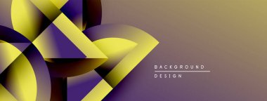 Soyut tasarım kıvrımlı şekiller, gradyanlar içerir. Sarılar, morlar kahverengi arka plana karışıyor. Minimalist metin arkaplan tasarımı okur.