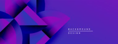 Soyut geometrik şekiller canlı mor renkleri harmanlarlar. Modern tasarım enerjiyi, derinliği ve görsel ilgiyi çağrıştırıyor. En küçük metin kompozisyonu.