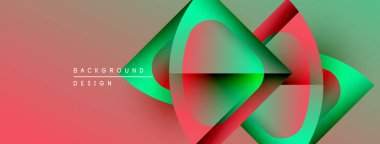 Soyut eğimler akışkan şekiller yaratır. Kırmızı, yeşil renkler düzgün bir şekilde harmanlanır. Modern tasarım dinamik hareketi, görsel ilgiyi çağrıştırıyor.