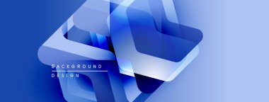 Soyut mavi tasarım. Geometrik şekiller, dinamik görsel efekt oluşturur. Sunumlar ve web siteleri için modern arkaplan uygun.
