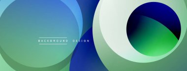 Soyut sıvı şekilleri örtüşür ve canlı renk değişimleri yaratır. Modern tasarım öğeleri yenilik, teknoloji, dinamizm öneriyor. Yumuşak geçişler görsel cazibe sunar.