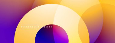 Soyut sıvı şekilleri örtüşür ve canlı renk değişimleri yaratır. Sarılar, morlar, portakallar kusursuz bir şekilde harmanlanır. Modern tasarım ögesi.