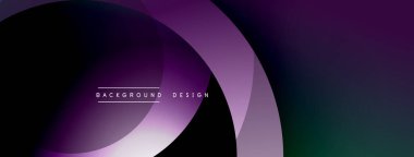 Soyut mor eğimli arkaplan. Üst üste binen eğriler dinamik görsel efekt yaratır. Metin arka plan tasarımı okur. Minimalist, modern estetik.