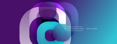 Soyut katmanlı şekiller canlı bir değişim etkisi yaratır. Modern tasarım, arka planlar ve sunumlar için uygun. Mor, mavi renkler kompozisyona hakim..