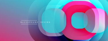 Soyut renkli katmanlar dinamik dairesel tasarım yaratır. Gradyan gölgeler harmanlanarak modern arkaplan oluşturur. Metin arkaplan tasarımı okur.