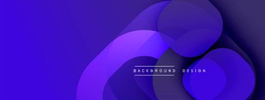 Soyut mor arkaplan özellikleri üst üste binen yuvarlak şekiller. Metin, merkez formda arkaplan tasarımı okur. Modern, dinamik kompozisyon.