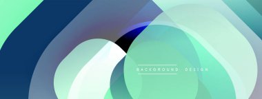 Soyut sıvı şekilleri örtüşür ve dinamik renkli bir arkaplan yaratır. Yumuşak eğimler hareket ve derinlik olduğunu gösteriyor. Modern tasarım ögesi.