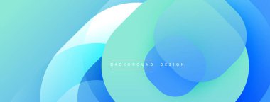 Soyut sıvı şekilleri, mavi renkler baskın gelir. Gradyan renkler düzgün bir şekilde modern arkaplan tasarımı oluşturur. Minimalist estetik.