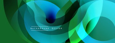 Soyut sıvı şekilleri, canlı yeşiller, maviler dinamik arkaplan oluşturur. Modern tasarım, pürüzsüz eğimler, akış biçimleri görsel ilgi sunar.