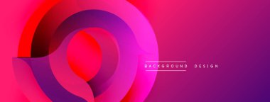 Soyut canlı katmanlar dinamik pembe mor gradyan oluşturur. Modern tasarım hareket, enerji ve görsel cazibe öneriyor.