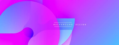 Soyut gradyanlar canlı pembeleri, mavileri, morları harmanlarlar. Modern tasarım katmanlı şekiller üzerinde metin arkaplan tasarımı içerir.