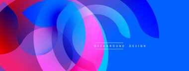Soyut akışkan şekiller, canlı renklerin karışımı. Pembe, mavi renkler dinamik görsel efekt yaratır. Arka planlar için modern tasarım ögesi.